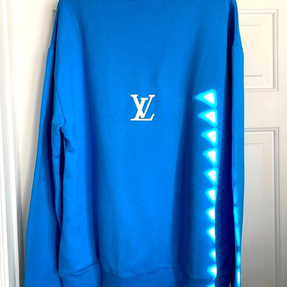 New Blue Louis Vuitton Lightweight Crewneck Sweatshirt(COA) - Picture 2 of 5